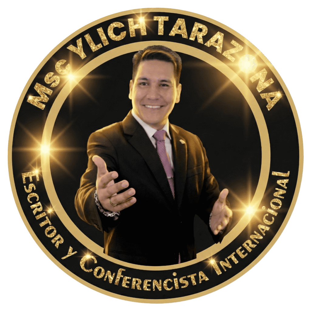 MSc. YLICH TARAZONA. Escritor, Conferencista, Máster Coach Transformacional con PNL. Logo principal, Oficial Circular.